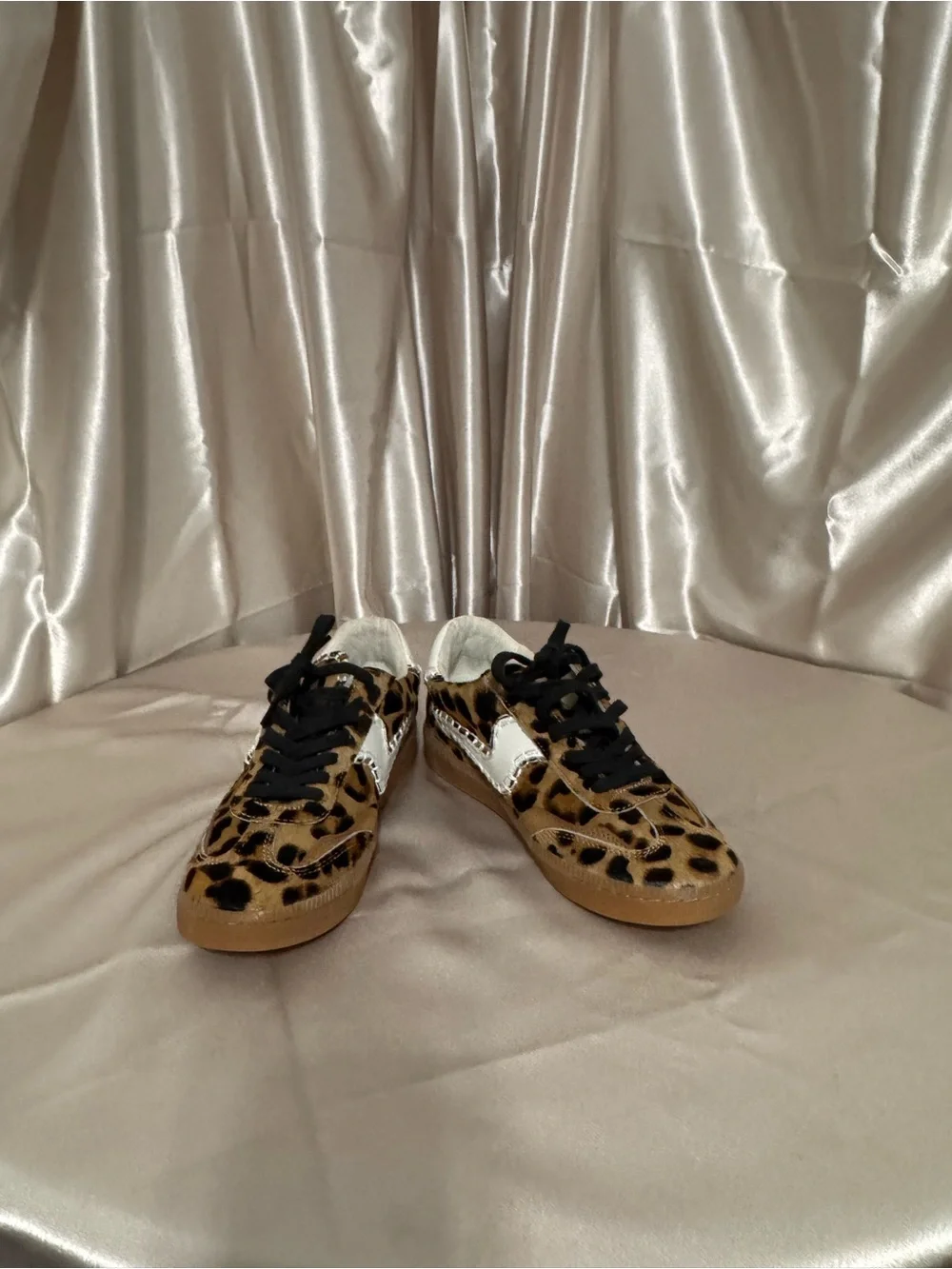 Dolce Vita Notice Stitch leopard Print Sneakers with White Accent